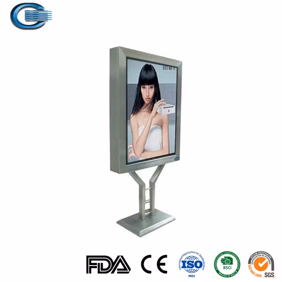 Huasheng Design personalizzato LED Pubblicità Lightbox Segno acrilico anteriore in acciaio inossidabile Ritorno 3D LED Light Boxes Pubblicità
