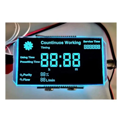 Modulo display LCD mono a sette segmenti personalizzato a 6 cifre per misuratore di potenza